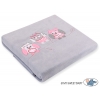 Polar Fleece Babydecke - Eulen Bigi Zibi & Adele - grau