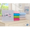 Polar Fleece Babydecke - Eulen Bigi Zibi & Adele - grau-rosa