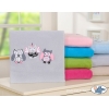 Polar Fleece Babydecke - Eulen Bigi Zibi & Adele - grau-rosa