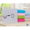 Polar Fleece Babydecke - Eulen Bigi Zibi & Adele - grau-schwarz