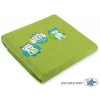Polar Fleece Babydecke - Eulen Bigi Zibi & Adele - grün
