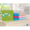 Polar Fleece Babydecke - Eulen Bigi Zibi & Adele - grün