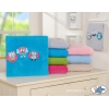 Polar Fleece Babydecke - Eulen Bigi Zibi & Adele - türkis