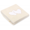 Polar Fleece Babydecke für Baby- Hängende Herzen creme