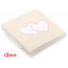 Polar Fleece Babydecke für Baby- Hängende Herzen creme