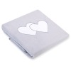 Polar Fleece Babydecke für Baby- Hängende Herzen grau