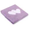 Polar Fleece Babydecke - Hängende Herzen lila