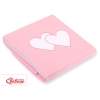 Polar Fleece Babydecke - Hängende Herzen rosa