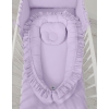 Premium  Baby-Kokon Babynest mit Rüsche - Lila