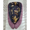 Premium doppelseitig Babynestchen Baby-Kokon  floristic/ retro pink