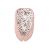 Premium doppelseitig Babynestchen Baby-Kokon - Sepia-Rosen/altrosa