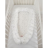 Premium doppelseitig Babynestchen Baby-Kokon Sternchen grau