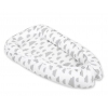 Premium doppelseitig Babynestchen Baby-Kokon Wolken grau