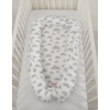 Premium doppelseitig Babynestchen Baby-Kokon Wolken grau