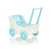 Holzpuppenwagen Mila mit Bettwäsche Türkis Weiß 135025-769