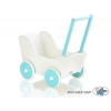 Holzpuppenwagen Mila Türkis Weiß 135025