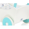 Holzpuppenwagen Mila Türkis Weiß mit Bettwäsche 135025-623