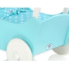 Holzpuppenwagen mit Bettwäsche Mila Türkis Weiß 135027-552