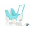 Holzpuppenwagen Weiß Türkis 135026