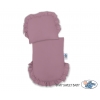 Puppenwagen aus grau Weide Pastellviolett Bettset