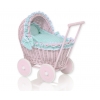 Puppenwagen aus Pink Weide Bettwäsche Minze Punktmuster nr 81702-1034
