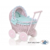 Puppenwagen aus Pink Weide Bettwäsche Minze Punktmuster nr 81702-1034