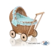 Puppenwagen Bettwäsche Minze Punktmuster nr 1702-1034