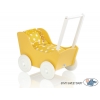 Puppenwagen Mila Gelb Puppen Bettwäsche Gelb mit Weiß-Punktmuster nr 145027-737