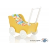 Puppenwagen Mila Gelb Weiß 145027-735