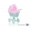 Puppenwagen Minze Weide Puppen Bettwäsche Rosa Punktmuster nr 21699-553