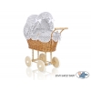 Puppenwagen Korbgeflecht