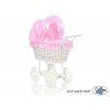 Puppenwagen nr Weiße Weide Bettwäsche Rosa Kariert 71699-384