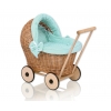 Puppenwagen Weide Bettwäsche Minze Punktmuster nr 1703-1034