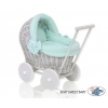 Puppenwagen Weide Grau Bettwäsche Minze nr 61703-1031