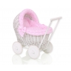 Puppenwagen Weiße Weide Bettwäsche Rosa Punktmuster nr 71703-553