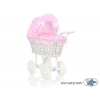 Retro Stil Puppenwagen Bettwäsche Rosa Kariert nr 71699-377