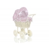 Retro Vintace Klassisc hPuppenwagen Bettwäsche rosa Blümchen nr 101699-533