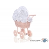 Retro Style Puppenwagen aus Rattan NEU