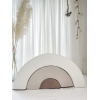 Schaumstoff Bausteine Regenbogen Beige