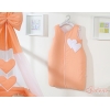 Schlafsack für Baby - Hängende Herzen orange