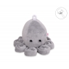 Schmuse Krake Octopus mit Rassel - grau