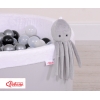Schmuse Krake Octopus mit Rassel - grau
