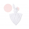 Schmusehase für Baby Doppelseitig Häschen - Pfirsich-Blumenmuster