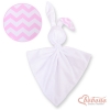 Schmusehase für Baby Doppelseitig Häschen - Simple rosa Chevron