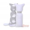 Schmusekatze Doppelseitig - Simple Eulen grau