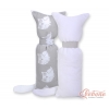 Schmusekatze Doppelseitig - Simple Eulen grau