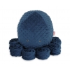 Schmusekrake groß - dunkel blau - Polka Dot Minky