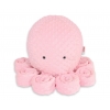 Schmusekrake groß - Rosa - Polka Dot Minky