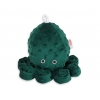 Schmusekrake Oktopus mit Rassel - flaschengrün - Polka Dot Minky