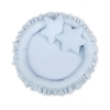 Set: Babyzimmer Betthimmel + Rüschennestchen + Kissen - blau